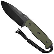 SENCUT Toxodon S24036-2 Black, Green G10, couteau fixe