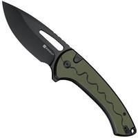 Obraz dla Nóż składany SENCUT Squiggy S24082A-2 Black Coating, Black/Green G10