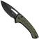 Image for SENCUT Squiggy S24082A-2 Black Coating, Black/Green G10, pocket knife