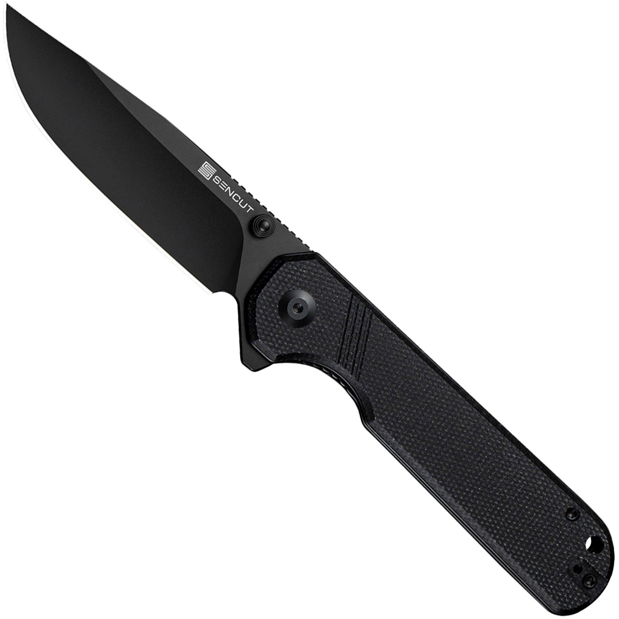 Nóż składany SENCUT Aetheris S24095-3, Black 9Cr18MoV, Black Micarta