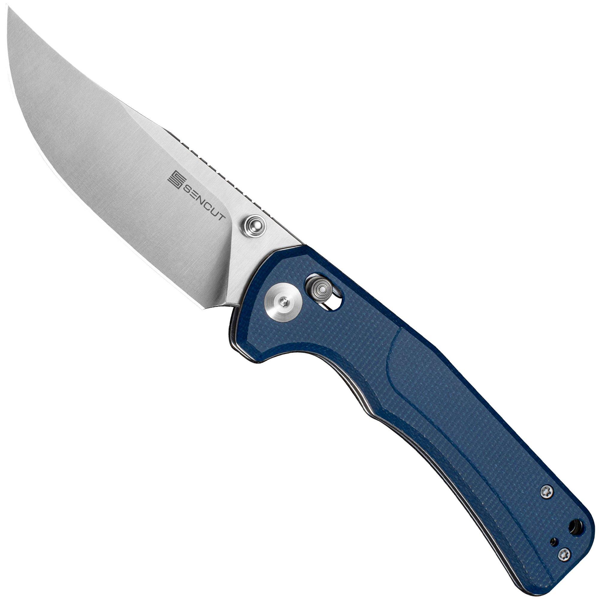 SENCUT Slybolt S25001A-2 Satin 9Cr18MoV, Blue Micarta, zakmes