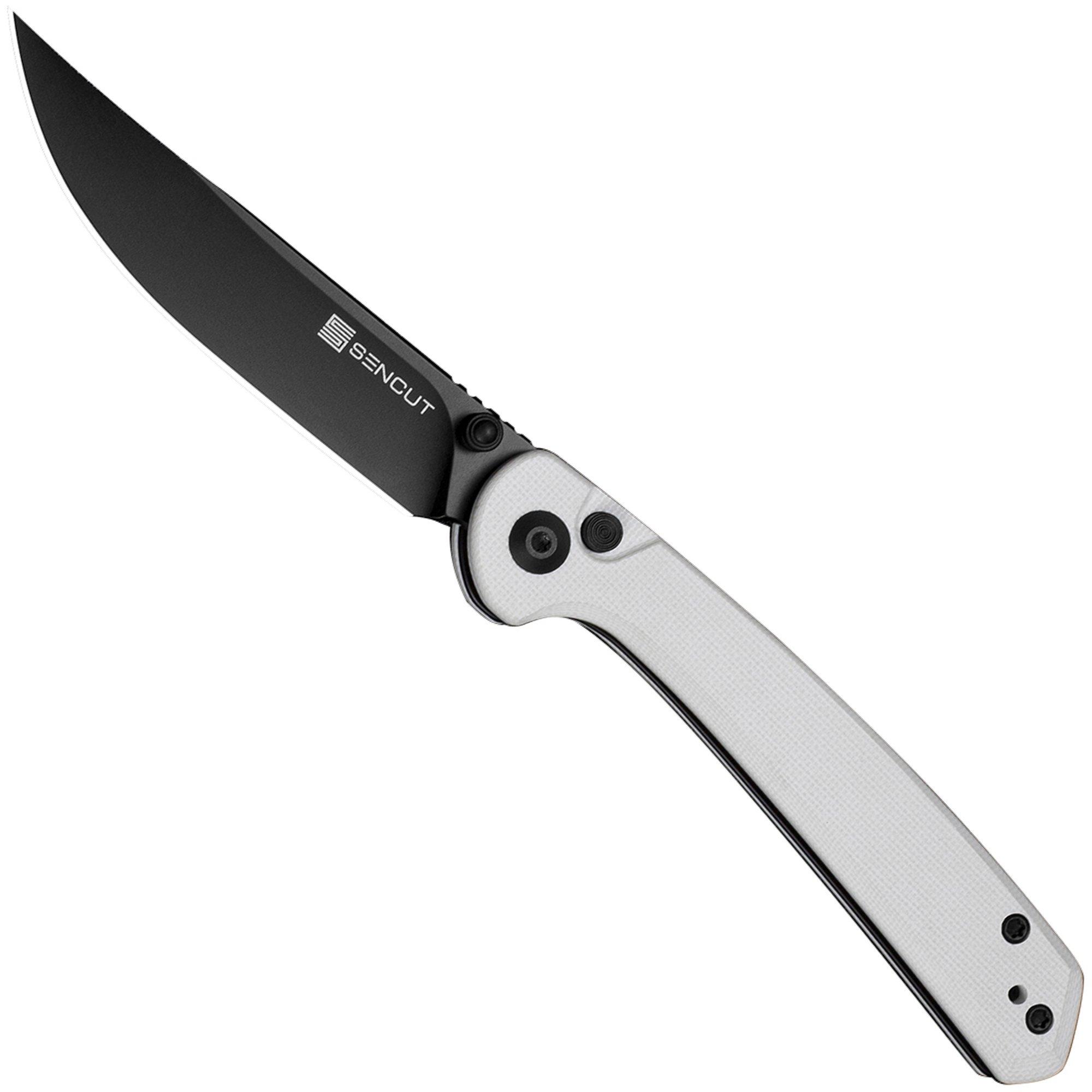 Sencut Skelfin S25007-1 Black 9Cr18MoV, White G10, pocket knife