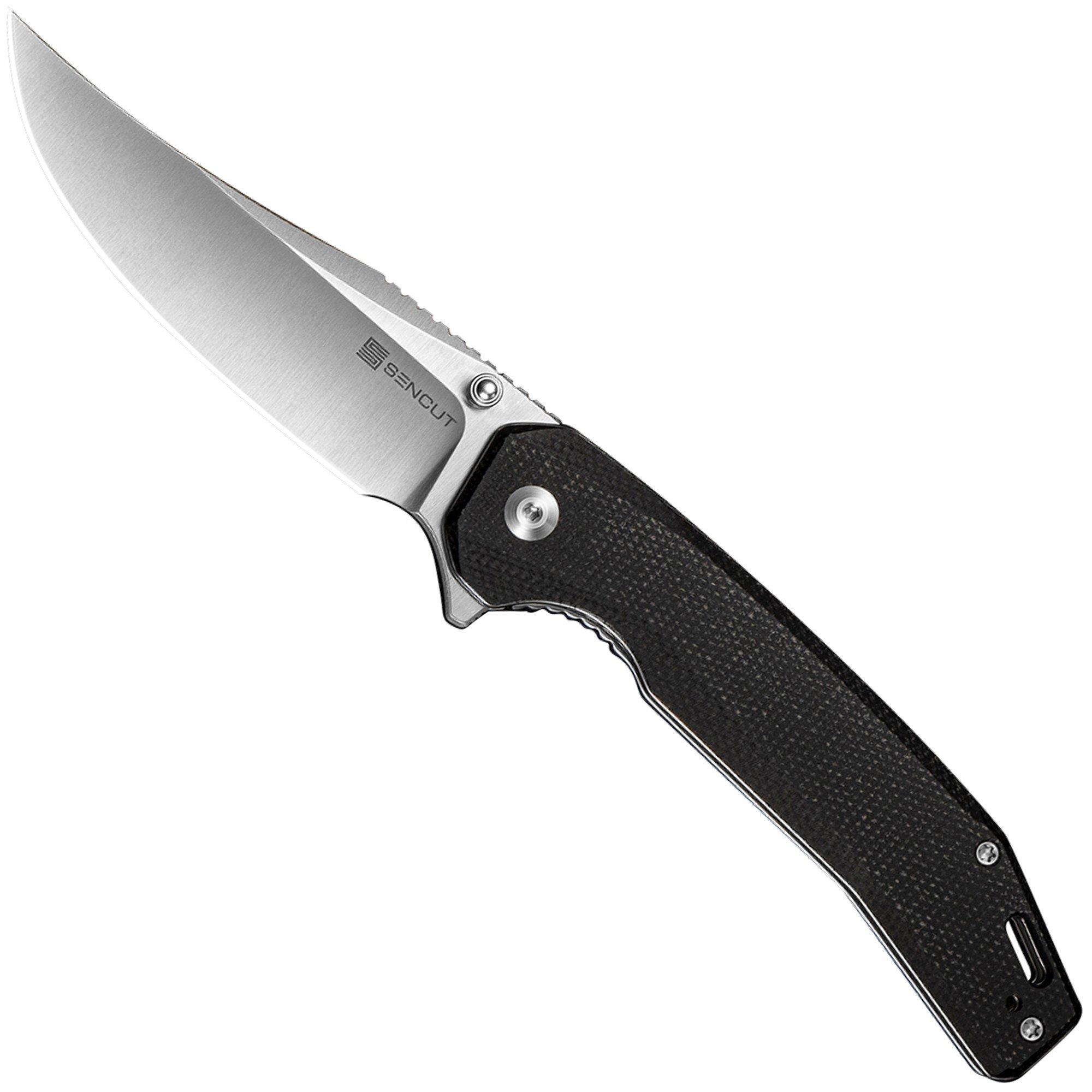 SENCUT Vornix S25038-2 Satin 9Cr18MoV, Black Micarta, coltello da tasca