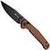 Afbeelding voor SENCUT Glenspar S25046-3 Black, Brown Canvas Micarta, zakmes