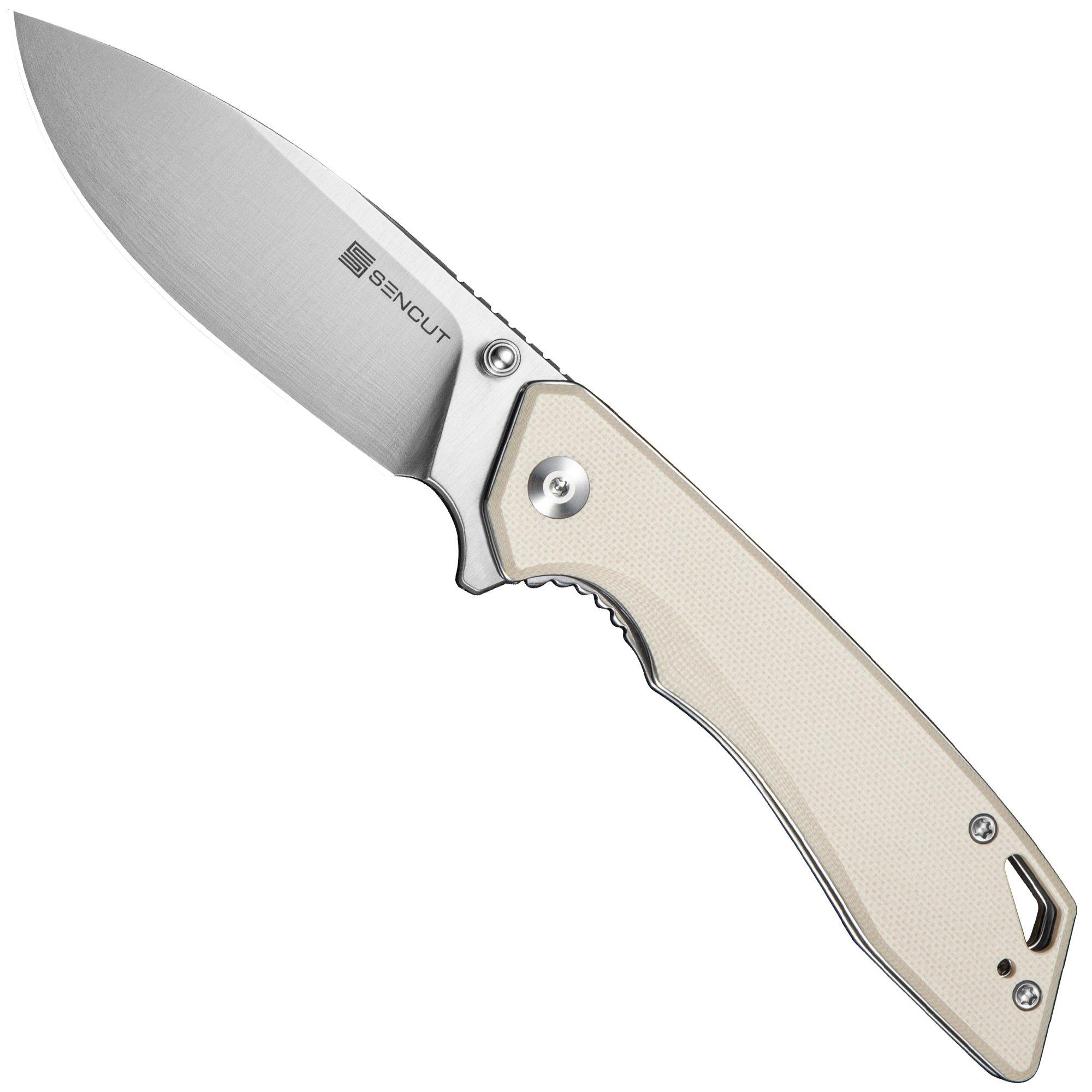 SENCUT Stratex S25055-2 Satin 9Cr18MoV, Ivory G10, zakmes