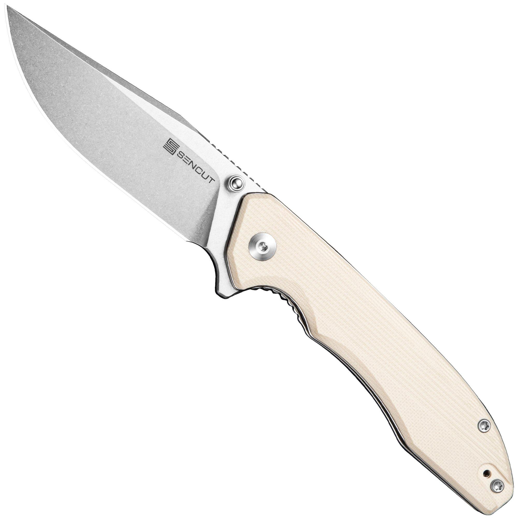 Nóż składany Sencut Sylor S25056-2, Stonewashed D2, Ivory G10