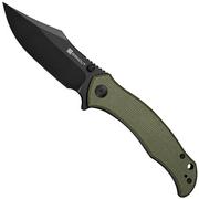 Image for Sencut Tauron S25060-3 Black D2, Olive Green G10, pocket knife
