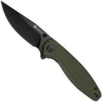 Image for SENCUT Vyrce S25104-1, Black D2, OD Green G10 pocket knife