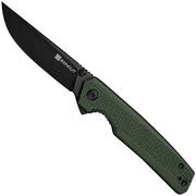 Image pour SENCUT Stria S25112-2, Black D2, Milled Green Canvas Micarta couteau de poche
