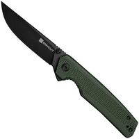 Image pour SENCUT Stria S25112-2, Black D2, Milled Green Canvas Micarta couteau de poche