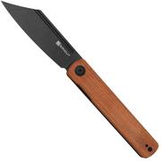 SENCUT Bronte SA08E Black Stonewashed, Cuibourtia Wood, coltello da tasca