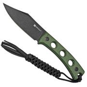 SENCUT Waxahachie SA11C Green Micarta fixed knife