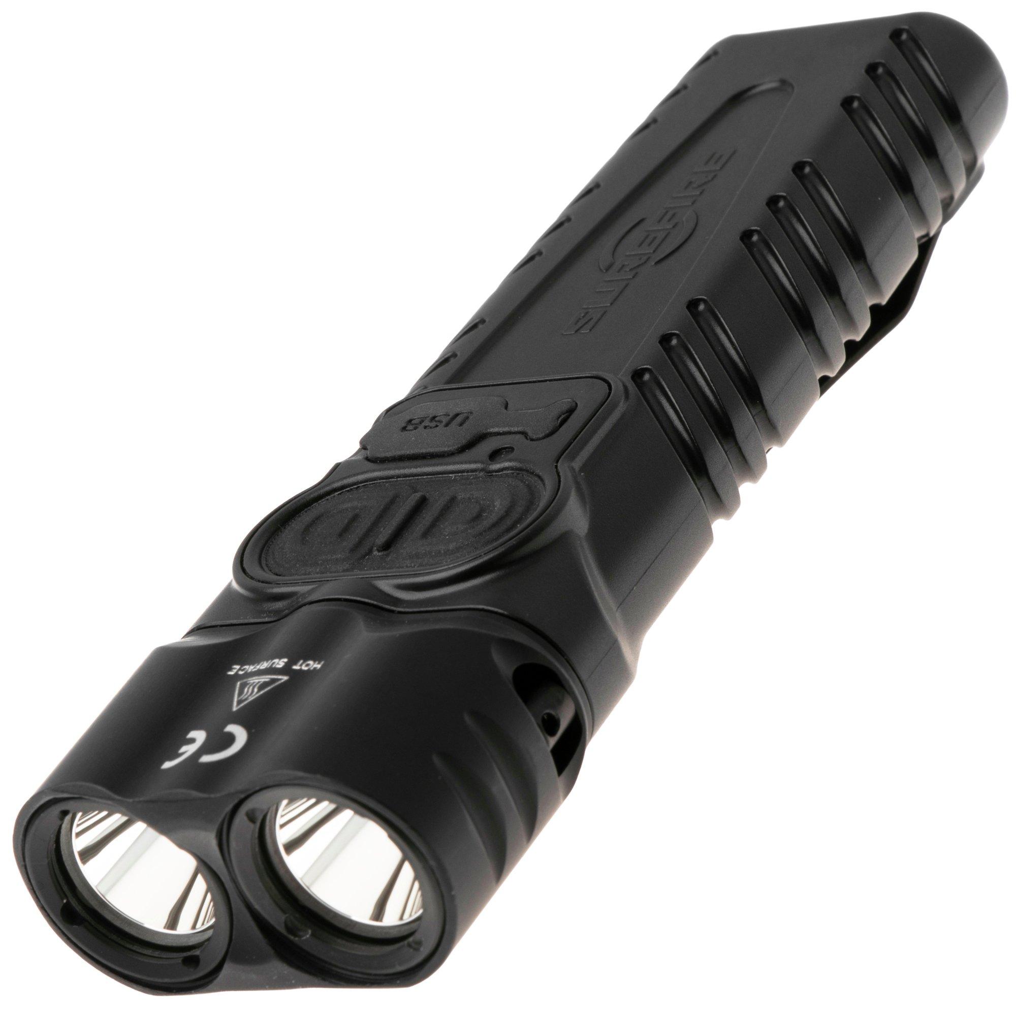 SureFire Stiletto Pro II Hybrid Beam Black, aufladbare Taschenlampe, 1500 Lumen