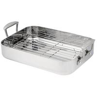 Image pour Skottsberg Stainless Steel 7262312 plat à four avec grille, 35 x 25 cm