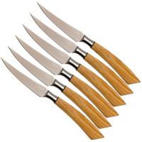 Bild für Saladini 6-teiliges Steakmesserset 23 cm, Olivenholz