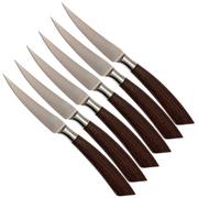 Saladini 6-teiliges Steakmesserset 23 cm, Wenge