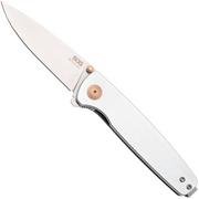 Afbeelding voor SOG Twitch III 11-15-02-43, Satin 154CM, Grey Aluminum, Rose Gold Hardware zakmes