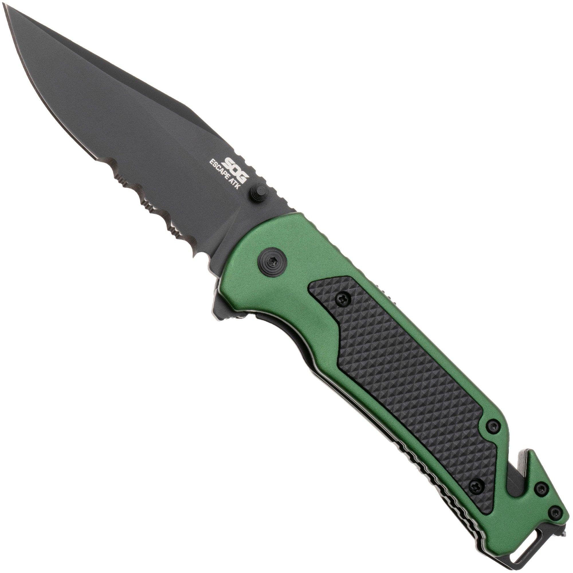 SOG Escape ATK 2.0 11-52-01-43, Titanium Nitride AUS-8, Olive Drab Aluminum zakmes