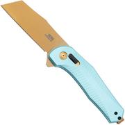 Bild für SOG Diverge XR 12-02-02-43, Gold PVD D2, Light Blue Aluminum Taschenmesser