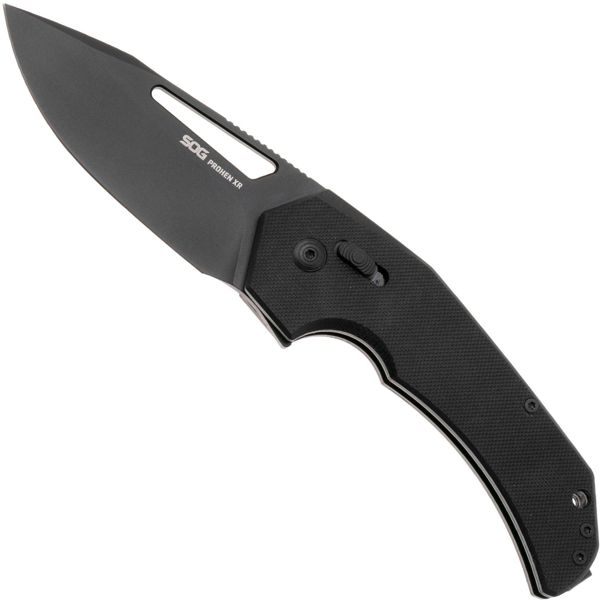SOG Prohen XR 12-25-01-57, Titanium Nitride D2, Blackout G10 zakmes, Mikkel Willumsen design