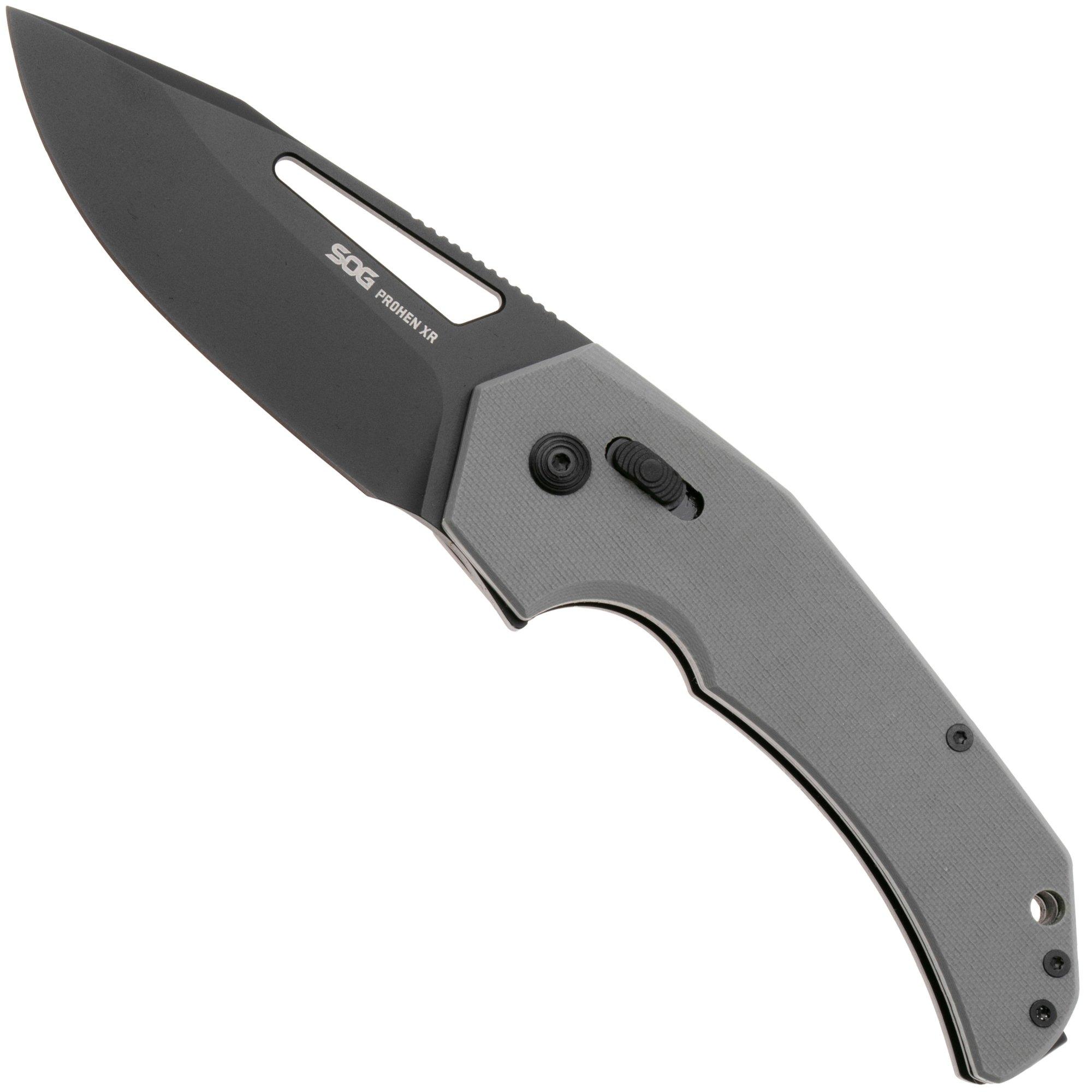 SOG Prohen XR 12-25-03-57, Titanium Nitride D2, Grey G10 zakmes, Mikkel Willumsen design