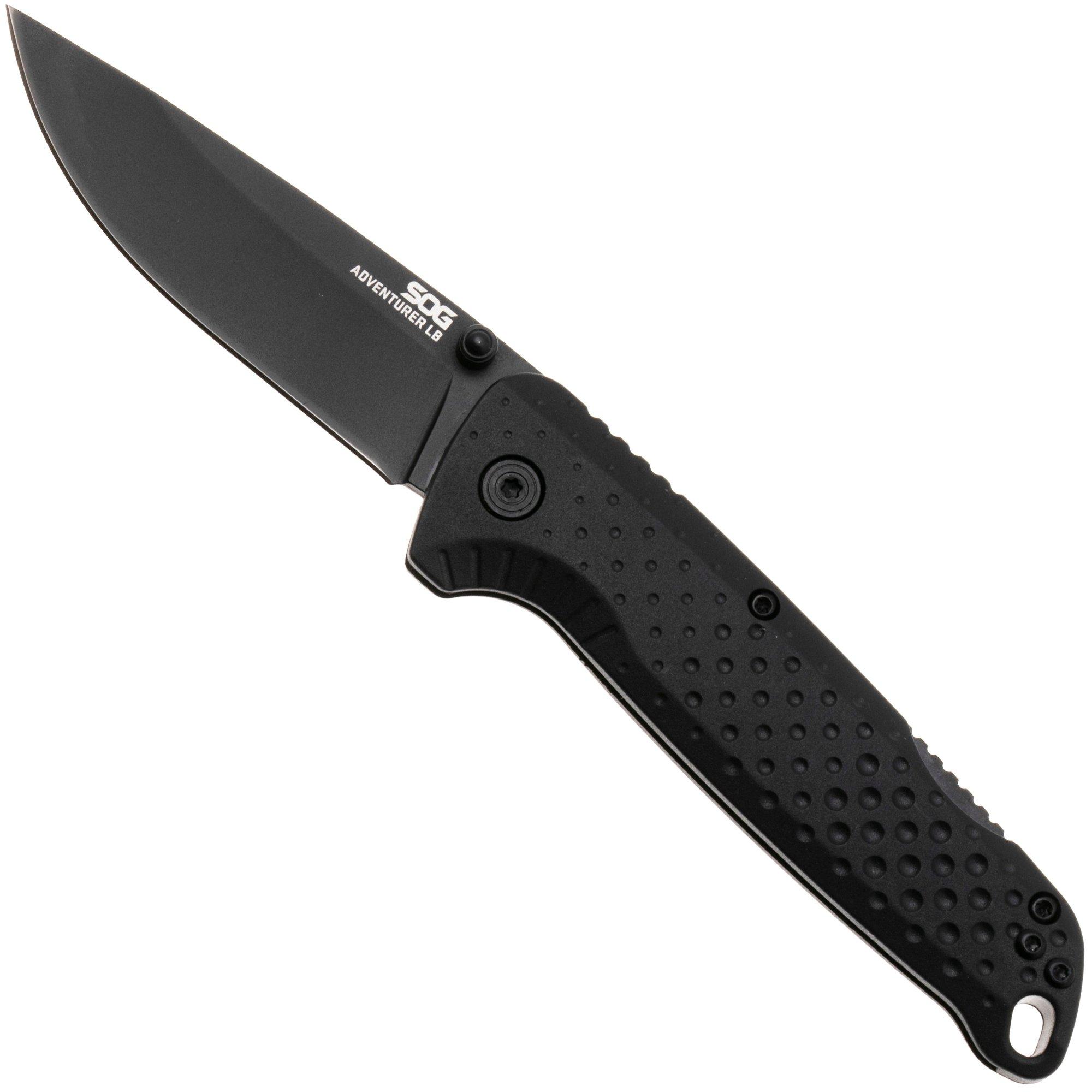 SOG Adventurer LB 13-11-01-43, PVD 5Cr15MoV, Black GRN, zakmes