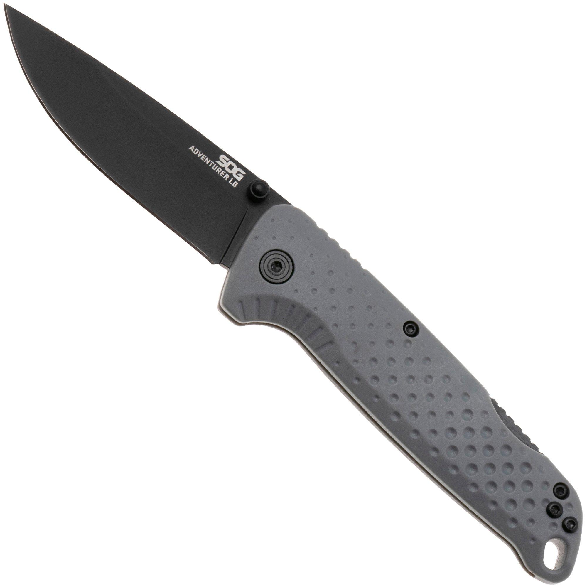 SOG Adventurer LB 13-11-06-43, Titanium Nitride 5CR15MOV, Gray GRN zakmes