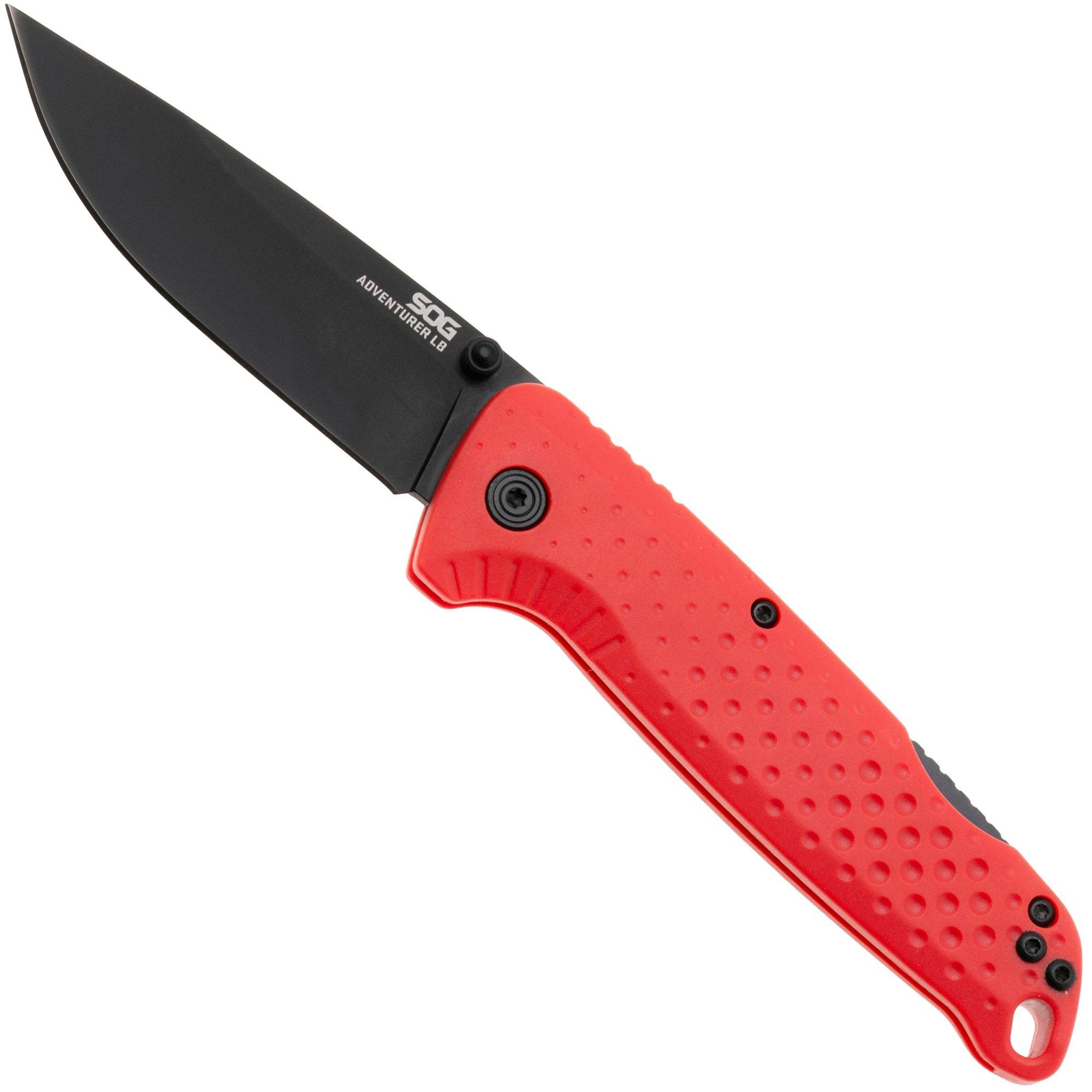 SOG Adventurer LB 13-11-07-43, Titanium Nitride 5CR15MOV, Red GRN zakmes