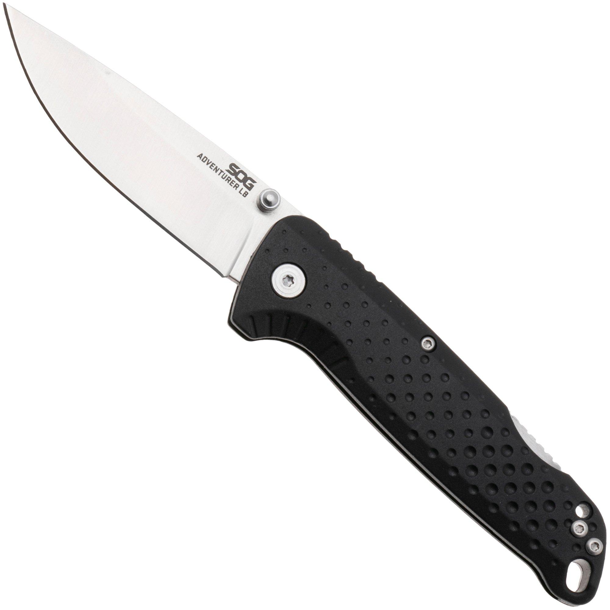SOG Adventurer LB 13-11-08-43, Satin 5CR15MOV, Black GRN zakmes