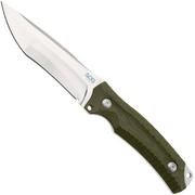 Bild für SOG Hidaka FX 17-27-01-57 Satin CPM 3V, Green Micarta Fahrtenmesser, Kiku Matsuda Design
