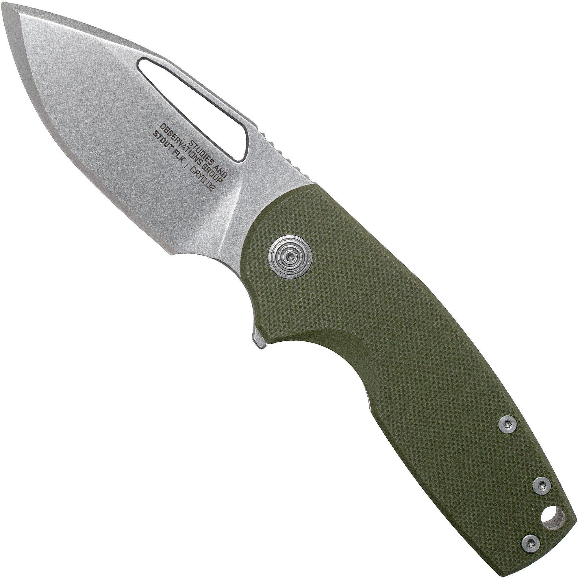 SOG Stout FLK Stonewash, Olive Drab, Taschenmesser
