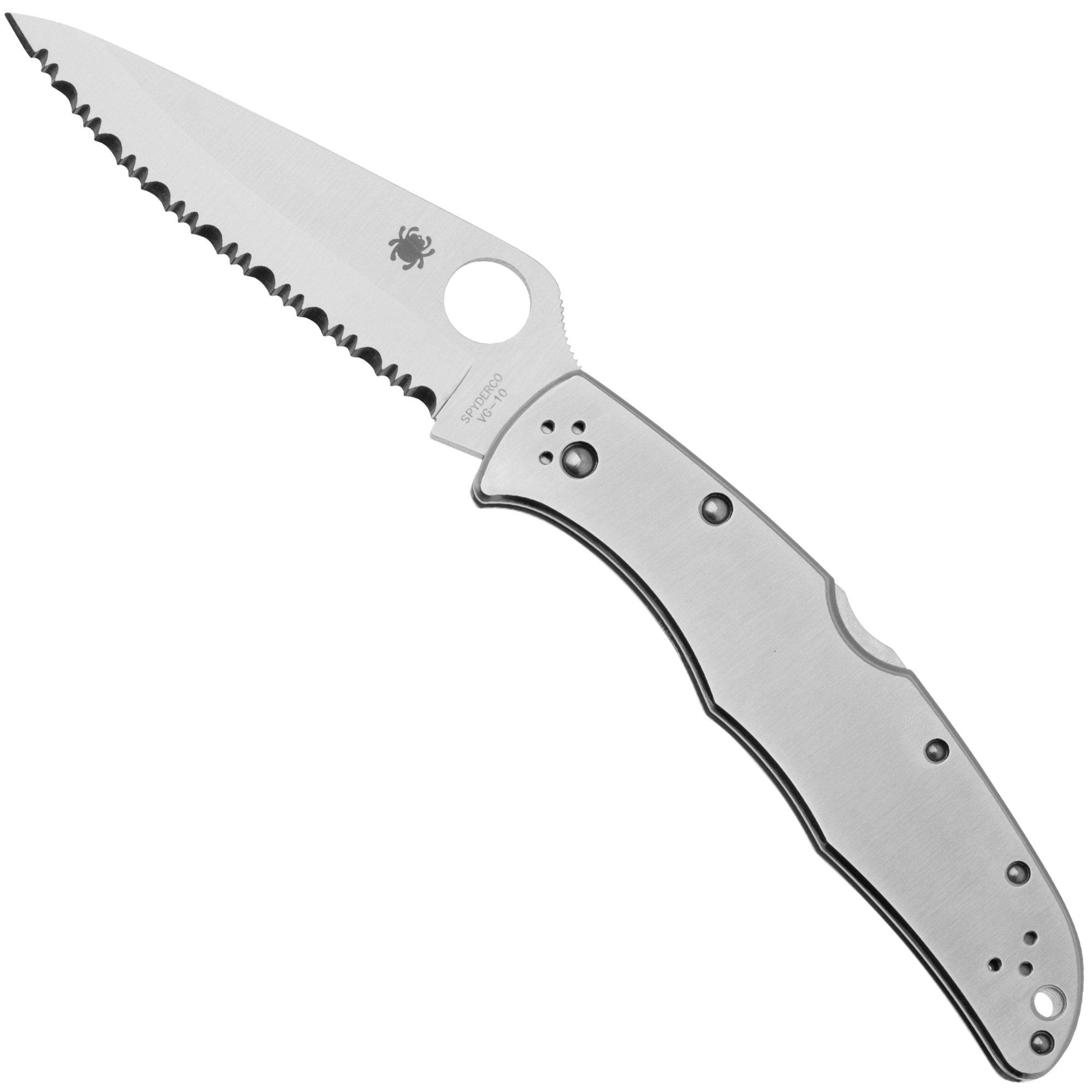Spyderco Endura 4 Stainless Steel C10S Taschenmesser mit Wellenschliff