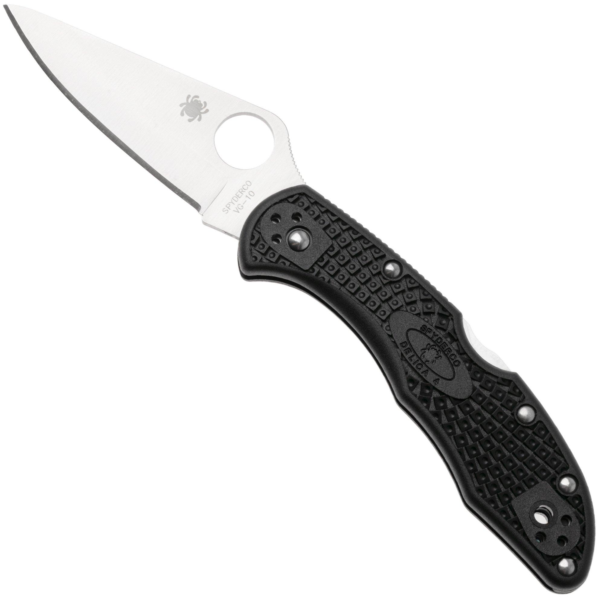 Nóż składany Spyderco Delica 4 C11PBK, ostrze gładkie