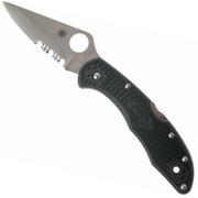 Spyderco Delica 4 C11PSBK navalha parcialmente serrilhada