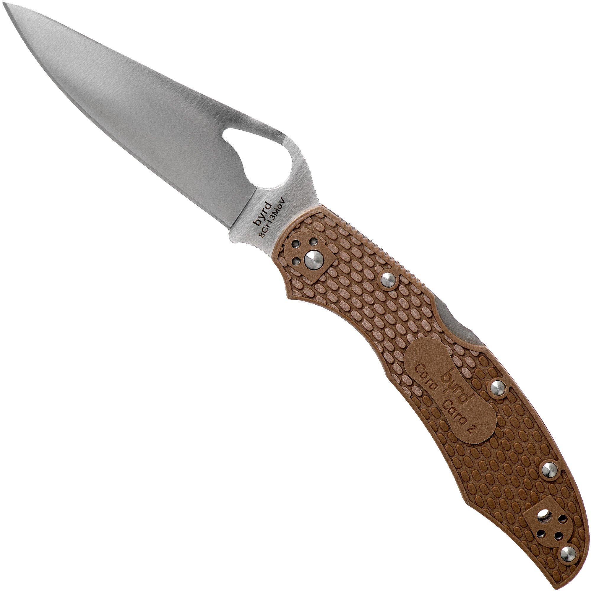 Spyderco Byrd Cara Cara 2 Brown BY03PBN2 pocket knife