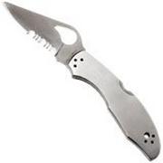 Spyderco Byrd Meadowlark 2 Stainless Steel BY04PS partially serrated zakmes