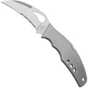 Spyderco Byrd Crossbill Stainless Steel BY07PS navalha parcialmente serrilhada