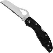 Spyderco Byrd Meadowlark 2 Rescue BY19SBK2 Black FRN, serrated pocket knife