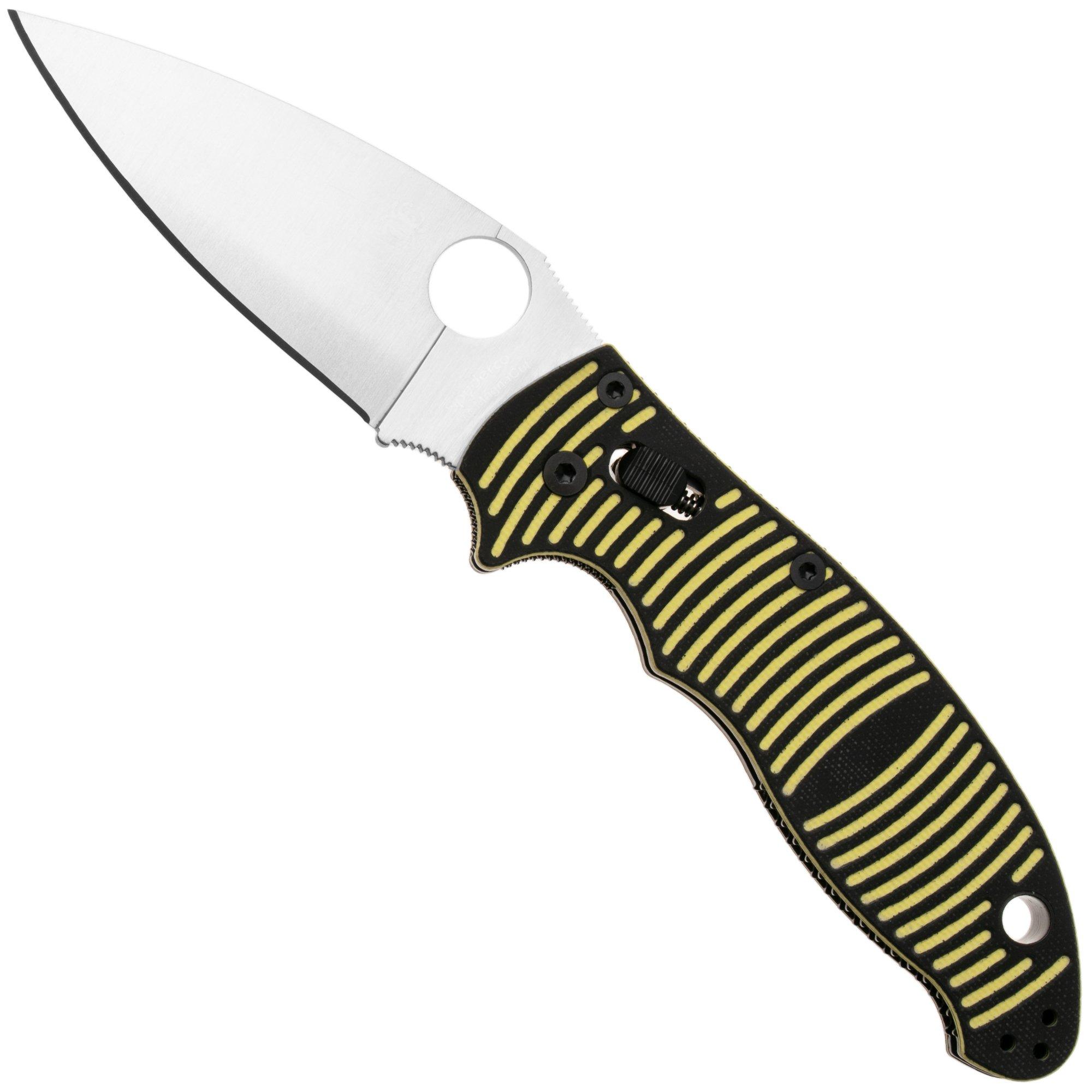 Spyderco Manix 2 Salt CPM MagnaCut C101GBKYLMCP2 Yellow Black G10 Taschenmesser