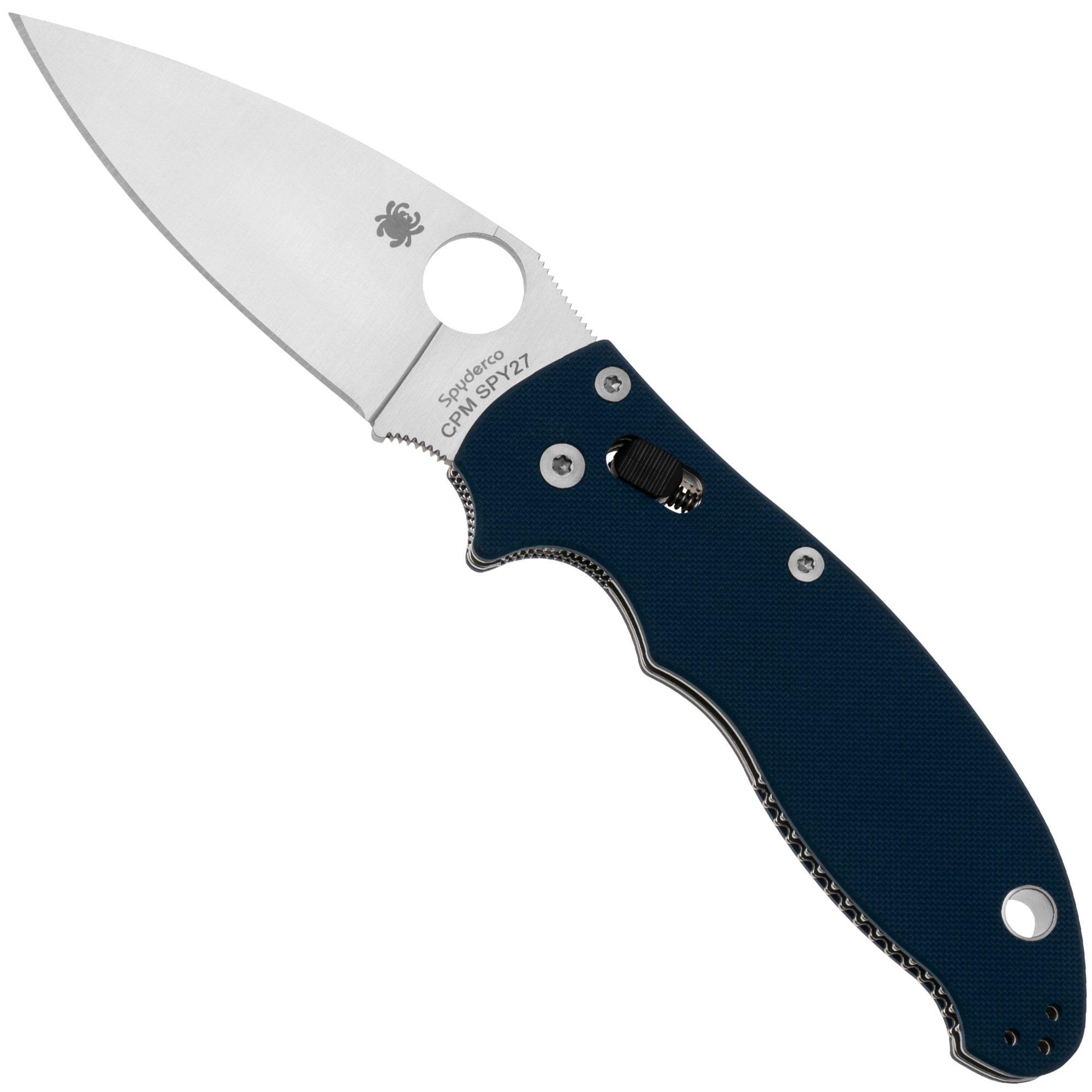 Nóż składany Spyderco Manix 2 CPM SPY27 C101GPCBL2 Cobalt Blue G10