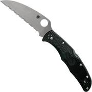 Spyderco Endura 4 Wharncliffe C10FSWCBK serrated pocket knife