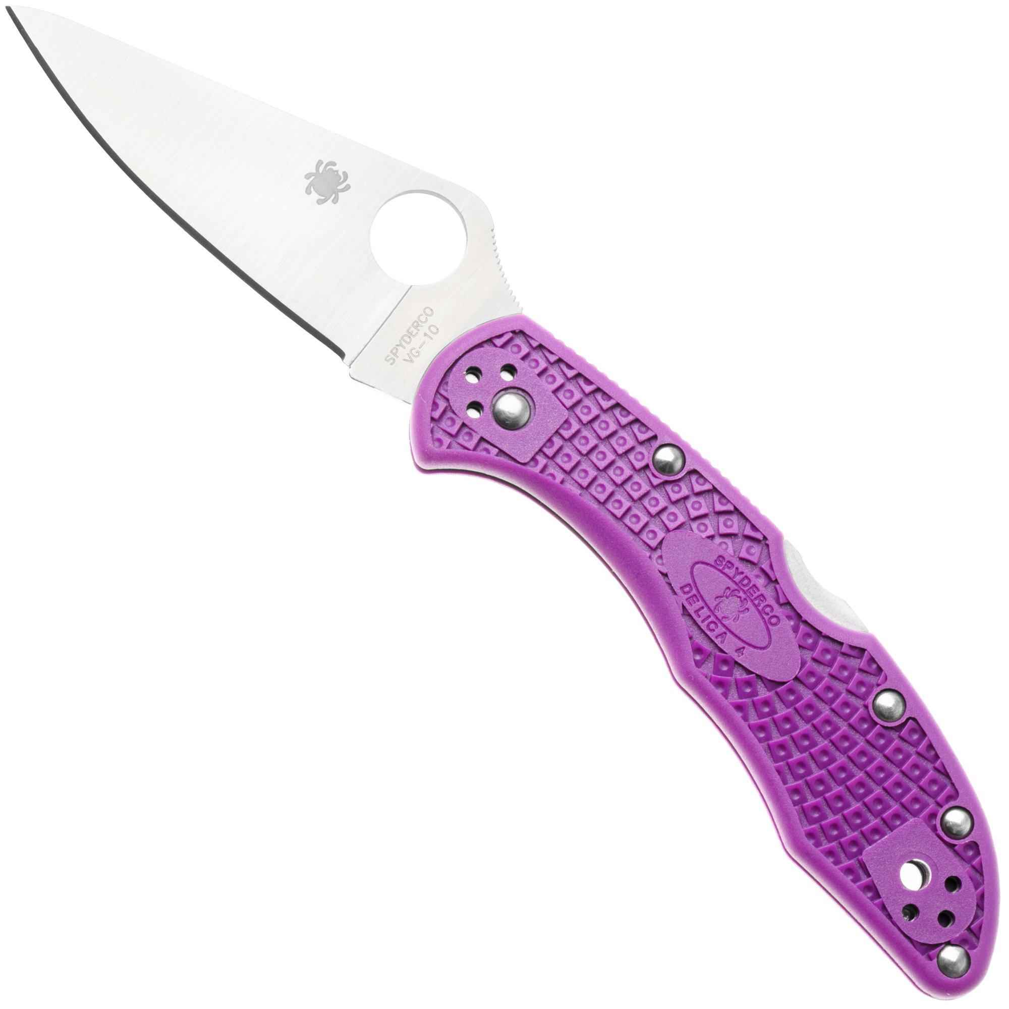 Spyderco Delica 4 C11FPPR Taschenmesser, lila