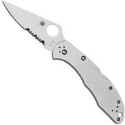 Spyderco Delica 4 Stainless Steel C11PS coltello da tasca parzialmente seghettato