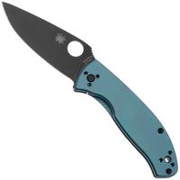 Image for Spyderco Tenacious Black C122TIBLBKP Blue Titanium pocket knife