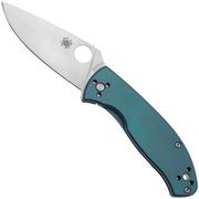 Nóż składany Spyderco Tenacious C122TIBLP Blue Titanium