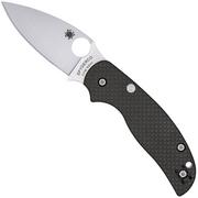 Spyderco Sage 6 Button Release Compression Lock CPM S90V C123CFBCLS90VP Carbon Fiber, Sprint Run pocket knife