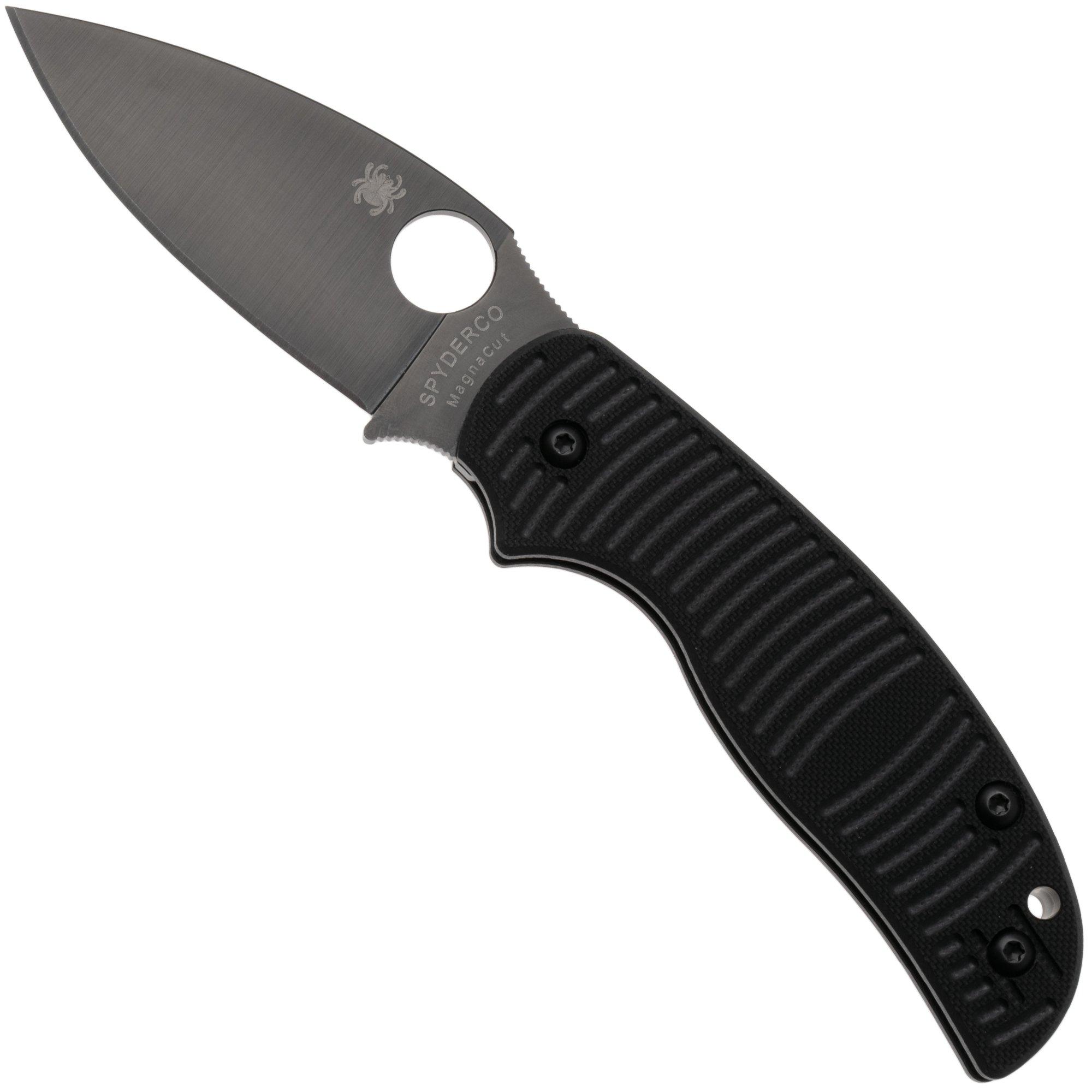 Spyderco Sage 5 Salt Black TiCN MagnaCut C123GPBKMCBK Black G10 Taschenmesser