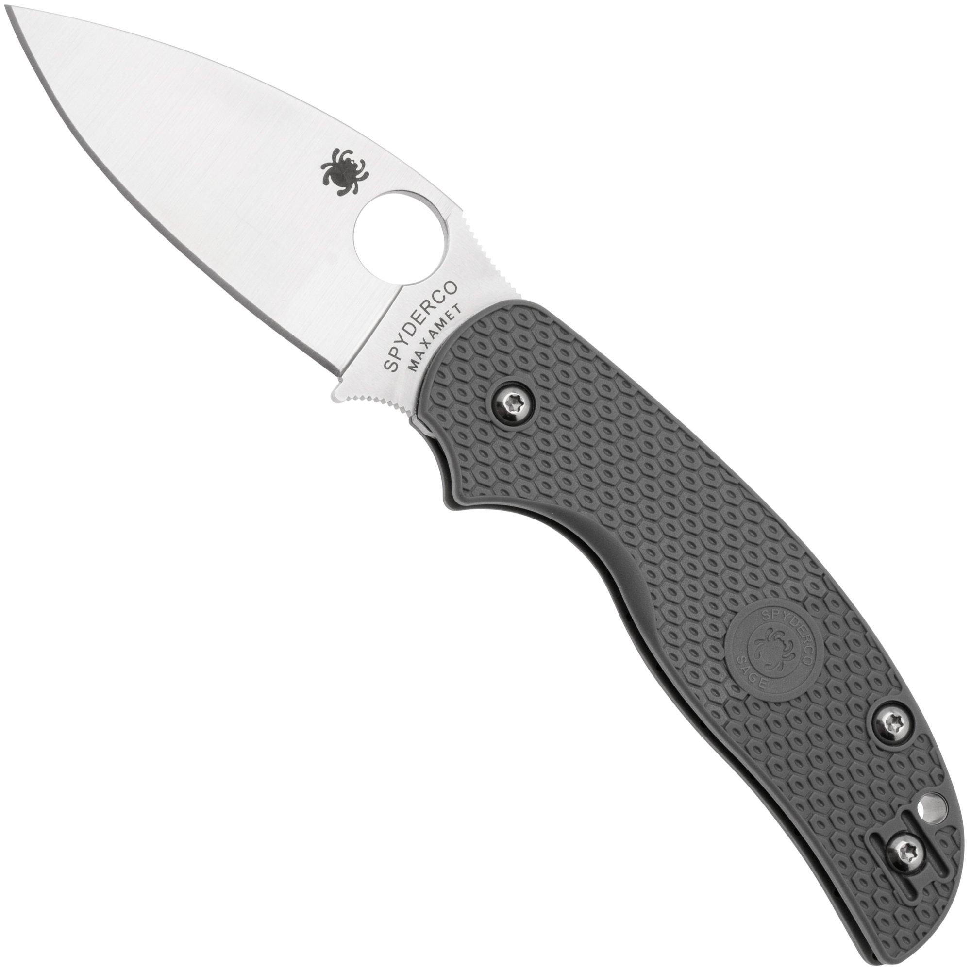 Nóż składany Spyderco Sage 5 Lightweight Maxamet C123PGY Gray FRN