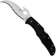 Spyderco Matriarch 2 Emerson Opener C12SBK2W Black FRN, serrated pocket knife