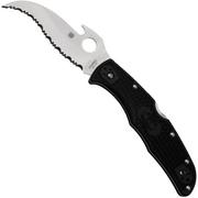 Spyderco Matriarch 2 Emerson Opener C12SBK2W Black FRN, Taschenmesser mit Wellenschliff